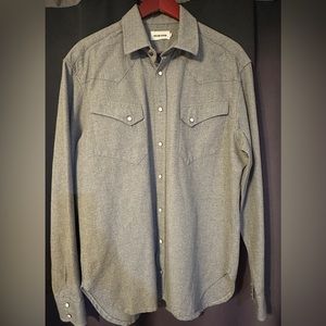 Taylor Stitch The Western Shirt in Olive Melange. XL-44